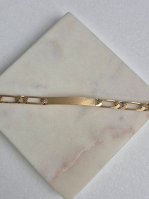 Gourmette en or jaune 18k 750 millièmes à maille cheval, la …