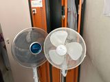 deux fans assis l'un à côté de l'autre dans une pièce