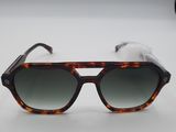 a pair of sunglasses sitting on top of a white table
