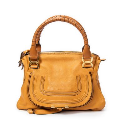 CHLOE - SAC à main modèle "Marcie", MM, en cuir de veau grai…