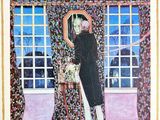an image of a painting of a woman standing in front of a window