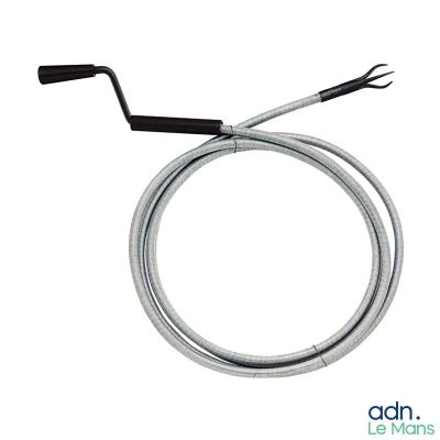 a close up of a hose with a handle on a white background