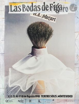 a poster of a man with a beard brush in his hair
