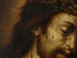 a painting of a man with a crown of thorns on his head
