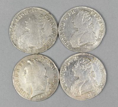 three silver coins of the reign of king george iv