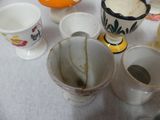 many cups that have been left on the table