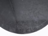 an image of a black plate on a white background