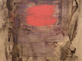 an image of a painting with a red circle in the middle of it