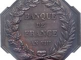 an image of a plaque with a wreath on it that says banque de france