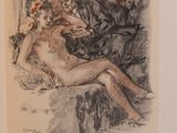 an image of a drawing of a nude woman sitting on a couch