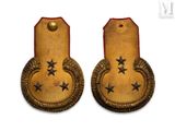 pair of military badges with stars on them on a white background