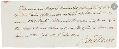 Gouverneur MORRIS (1752-1816) homme politique américain, amb…
