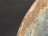 a close up view of a sculpture of a rock