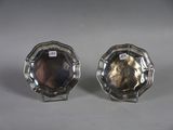 pair of silver plated candlestick holders
