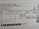 a label on the back of a refrigerator that says lieberr