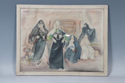 Orientalisme, XXe Scène Marocaine avec des femmes dansantes …