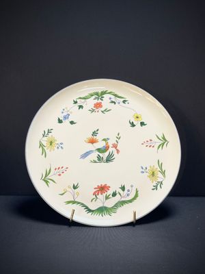 GIEN Plat circulaire en porcelaine modèle "oiseaux de paradi… - Photo 1