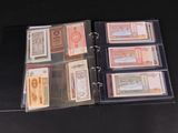 a black binder with five different bills in it