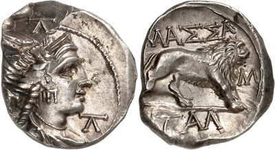 a silver coin with a lion on the front and a lion on the back