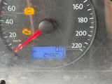 a close up of a speedometer on the dashboard of a car