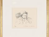 an image of a drawing of a woman in a hat