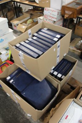 many boxes that are stacked on top of each other