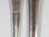 pair of silver - plated knifes from the late 19th century