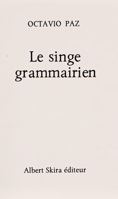 the cover of the book le singe grammarien