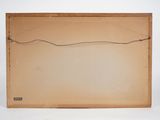 an old picture of a piece of wood with a piece of wire on it