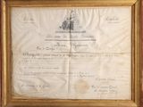 an old document with a picture of a man and a woman on it