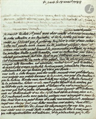 un vieux manuscrit avec de l'écriture