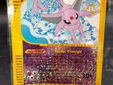 une carte sur laquelle figure l'image d'un personnage Pokémon rose