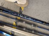 a close up of a baseball bat on the ground