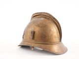a bronze helmet on a white background
