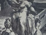 an image of a drawing of an angel and a group of people
