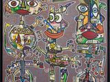 an image of a painting of a group of people playing instruments