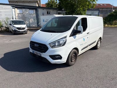a white van that is parked in a parking lot