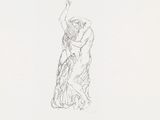une image représentant le dessin d'une femme tenant une cigarette