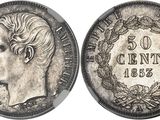 une pièce d'argent portant une tête de femme