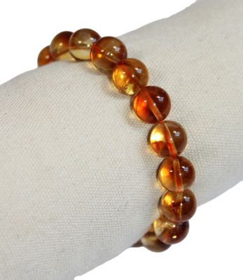 BRACELET extensible en perles de citrine d'environ 10 mm de … - Photo 1