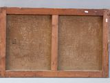 a picture of an old wooden window with two panes
