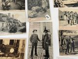 many old photos of men and women on the wall