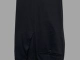 the back of a black skirt with zippers on it