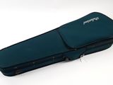 a blue case that is sitting on a white surface