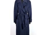 the coat is made of wool and has a belt on the waist
