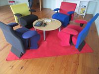 176 - ENSEMBLE DE 4 FAUTEUILS EN TISSU EDITION GORDON RUSSEL… (photo 4)
