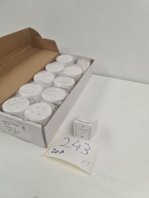 Lot de 20 supports muraux ronds en plastique coloris blanc, …