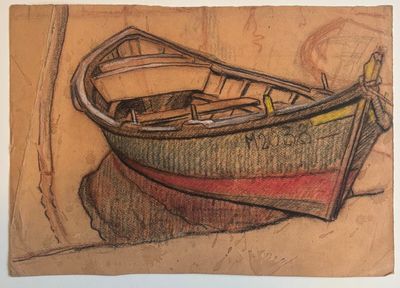 Jos Henri PONCHIN (1897 - 1981), "Barque colorée".