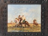 an image of a painting of a group of men riding horses