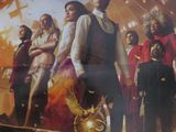l'affiche du film « Hunger Games » accrochée au mur d'un immeuble